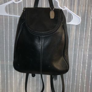 Black Leather Backpack